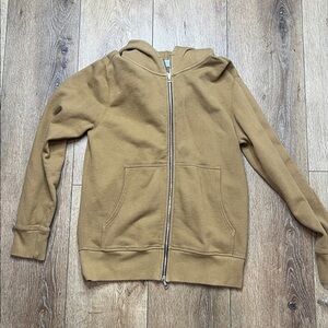 John Elliott Light Brown Zip Up Hoodie Size 3/L